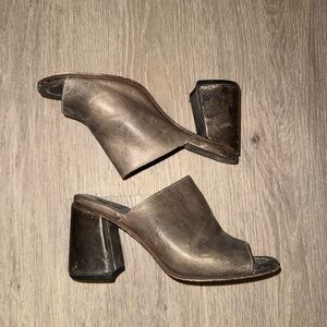 Freebird Trina Black Block Heel Mules